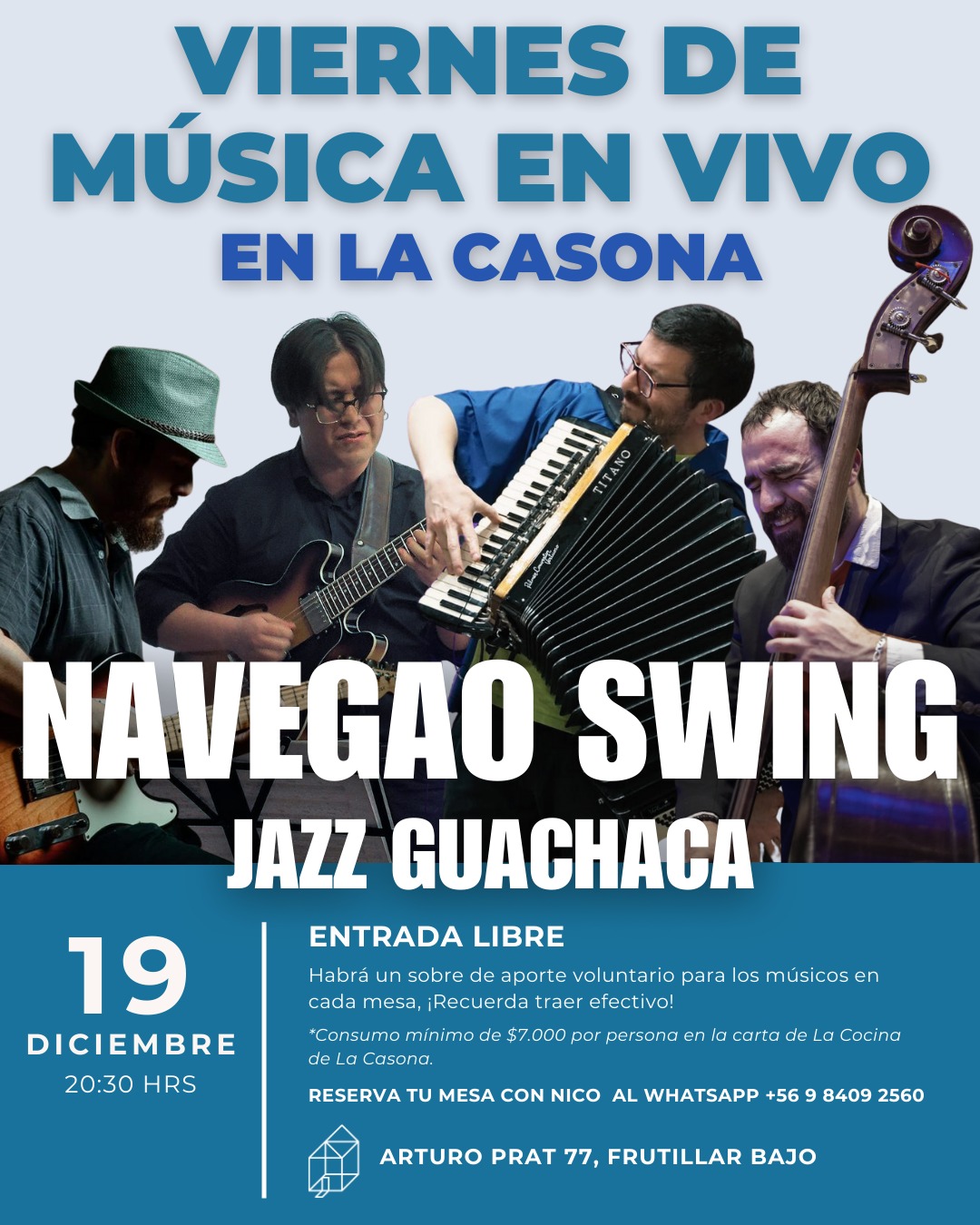 Viernes de Música en Vivo - Navegao Swing Jazz Guachaca