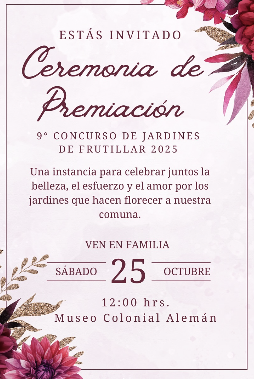 Ceremonia de Premiación – Concurso de Jardines 2025 🌸